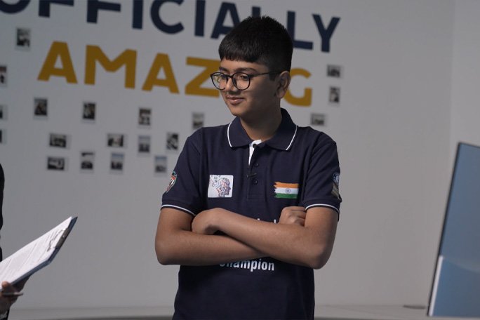 Aaryan Shukla at a Guinness World Records event