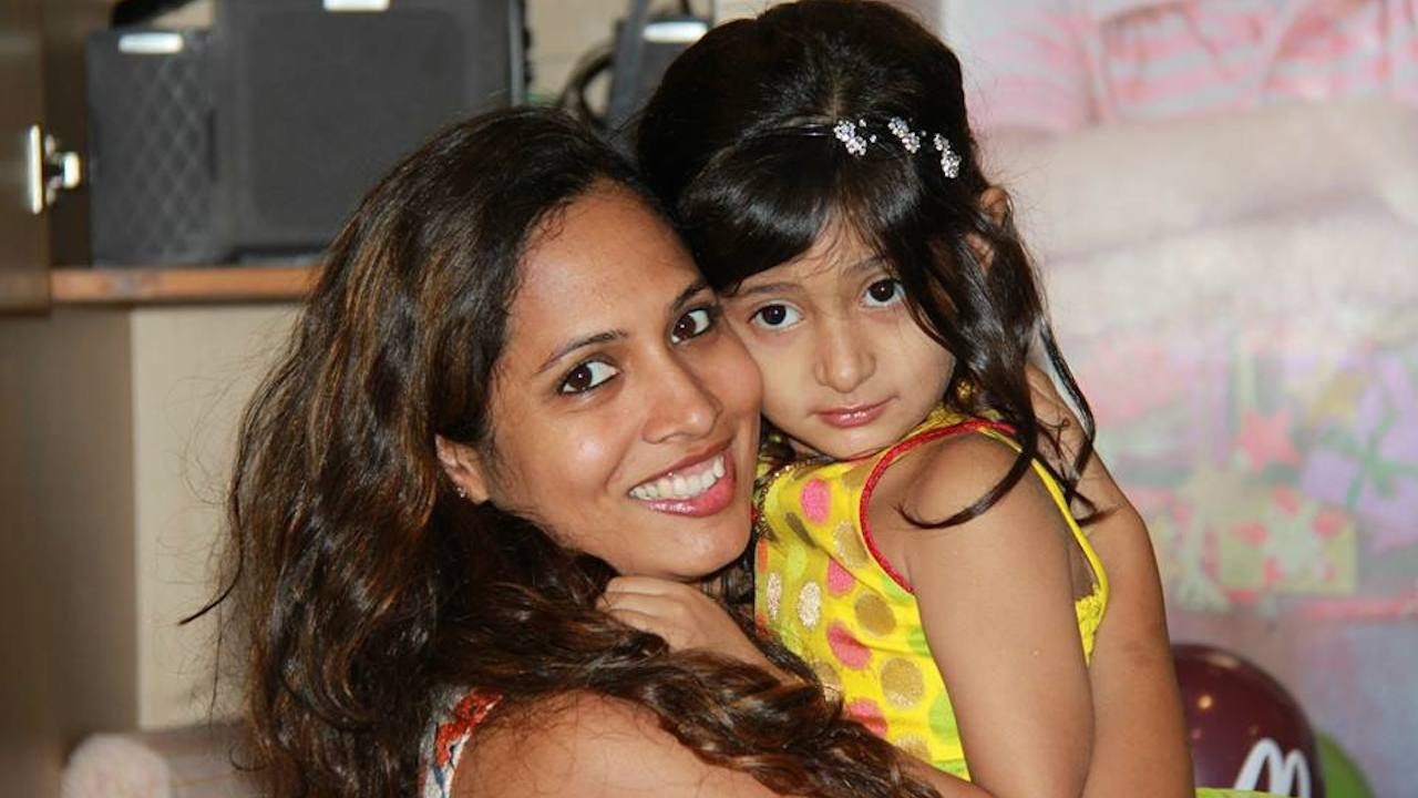 Anantya Anand as a young child with her aunt