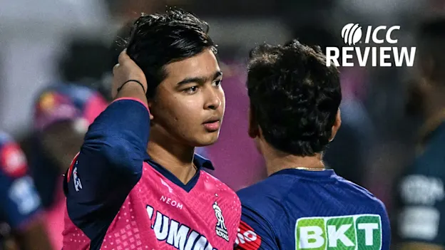 Vaibhav Sooryavanshi pictured in an ICC Review match feature